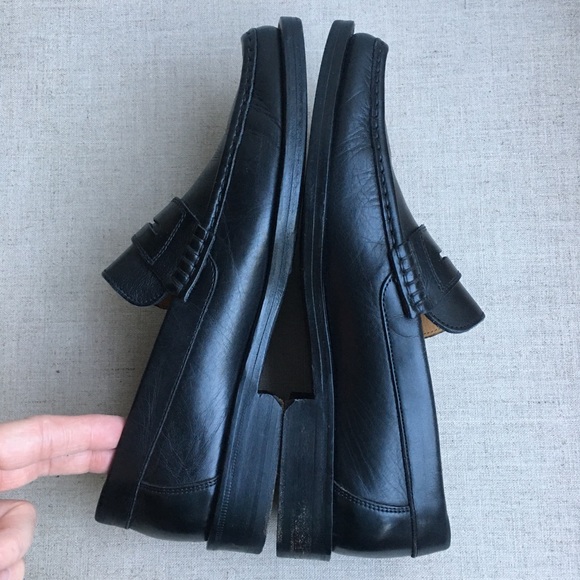 Bruno Magli US 7.5 Black Leather Classic Loafers - Picture 8 of 10